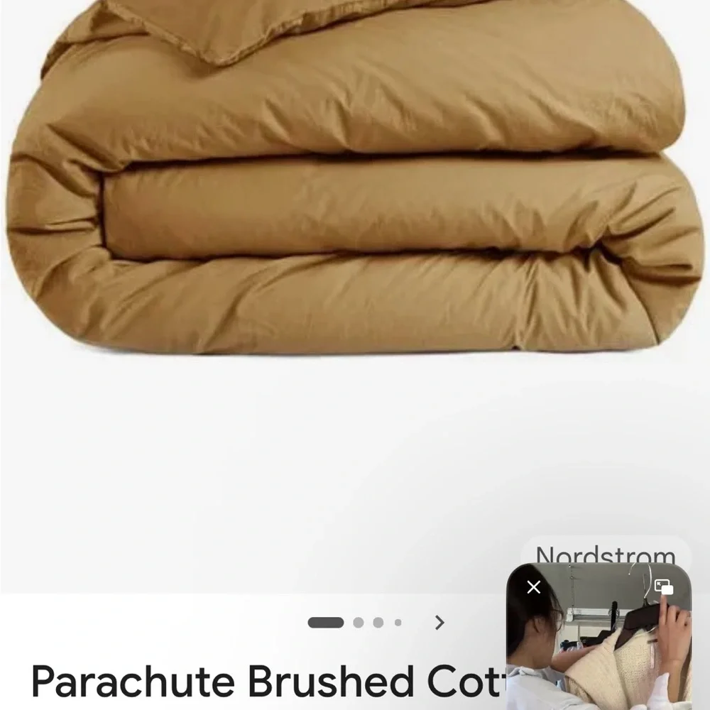 PARACHUTE Percale Duvet Cover in Honey size King / cal King New w tags